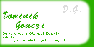 dominik gonczi business card